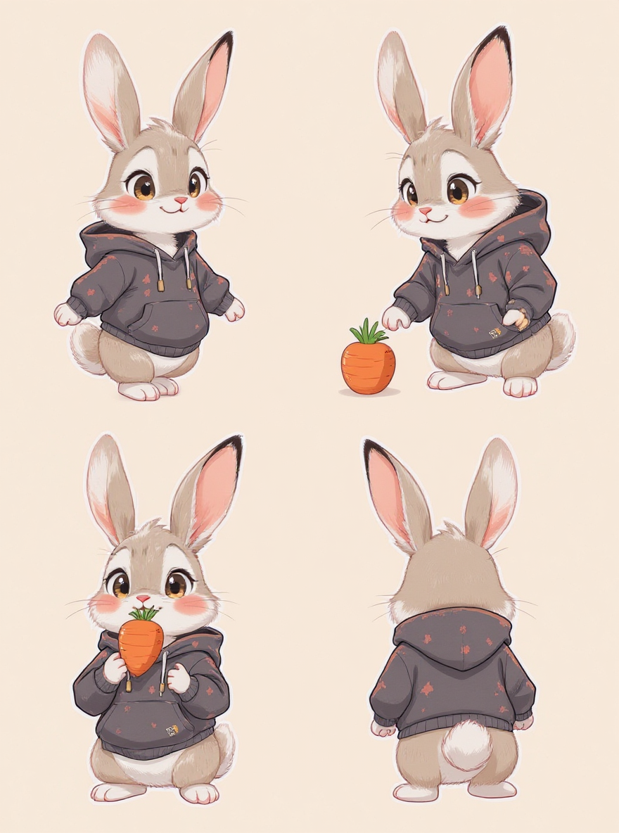 A mischievous anthropomorphic rabbit with furry art